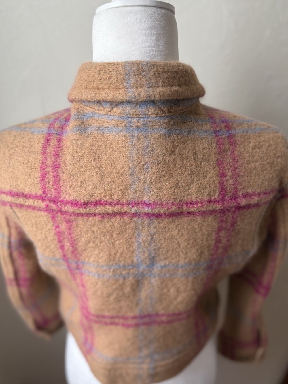Wilfred Free The Ganna Cropped Shirt Jacket Wool Blend Plaid XS - Picture 10 of 12